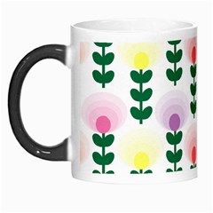 Floral Wallpaer Pattern Bright Bright Colorful Flowers Pattern Wallpaper Background Morph Mugs