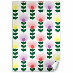 Floral Wallpaer Pattern Bright Bright Colorful Flowers Pattern Wallpaper Background Canvas 20  X 30   by Simbadda