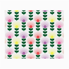 Floral Wallpaer Pattern Bright Bright Colorful Flowers Pattern Wallpaper Background Small Glasses Cloth (2-side) by Simbadda