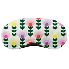 Floral Wallpaer Pattern Bright Bright Colorful Flowers Pattern Wallpaper Background Sleeping Masks by Simbadda