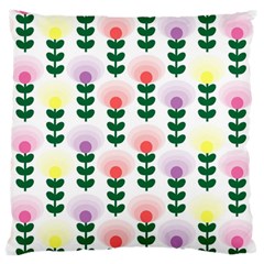 Floral Wallpaer Pattern Bright Bright Colorful Flowers Pattern Wallpaper Background Standard Flano Cushion Case (one Side) by Simbadda