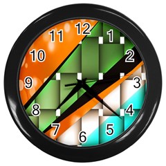 Abstract Wallpapers Wall Clocks (black) by Simbadda