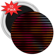 Colorful Venetian Blinds Effect 3  Magnets (10 Pack)  by Simbadda