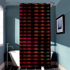 Colorful Venetian Blinds Effect Shower Curtain 36  X 72  (stall)  by Simbadda