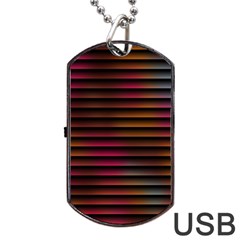 Colorful Venetian Blinds Effect Dog Tag Usb Flash (two Sides) by Simbadda