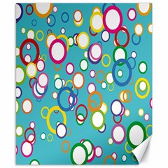 Circles Abstract Color Canvas 8  X 10  by Simbadda