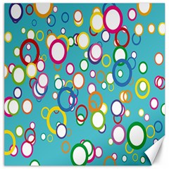 Circles Abstract Color Canvas 12  X 12   by Simbadda