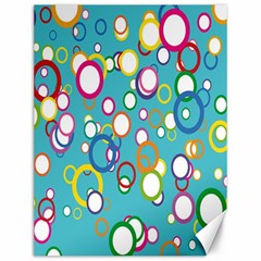 Circles Abstract Color Canvas 12  X 16   by Simbadda