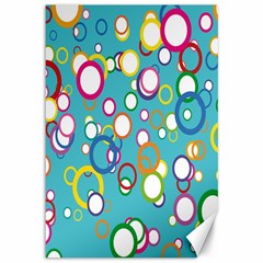 Circles Abstract Color Canvas 12  X 18   by Simbadda