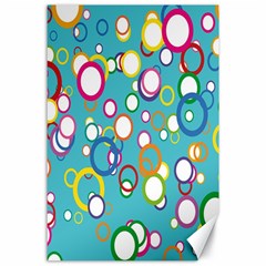 Circles Abstract Color Canvas 24  X 36  by Simbadda