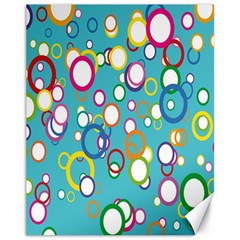 Circles Abstract Color Canvas 11  X 14   by Simbadda