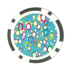 Circles Abstract Color Poker Chip Card Guard by Simbadda