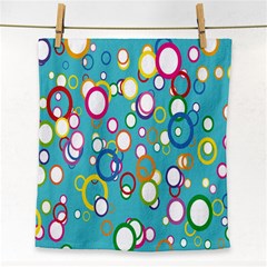 Circles Abstract Color Face Towel by Simbadda