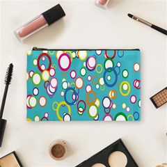 Circles Abstract Color Cosmetic Bag (medium)  by Simbadda