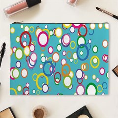 Circles Abstract Color Cosmetic Bag (xl) by Simbadda