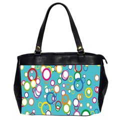 Circles Abstract Color Office Handbags (2 Sides)  by Simbadda