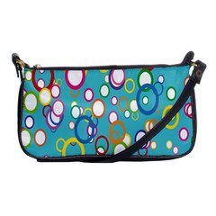 Circles Abstract Color Shoulder Clutch Bags by Simbadda