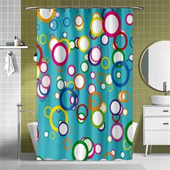 Circles Abstract Color Shower Curtain 48  X 72  (small)  by Simbadda