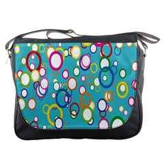 Circles Abstract Color Messenger Bags by Simbadda