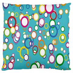 Circles Abstract Color Large Cushion Case (one Side) by Simbadda