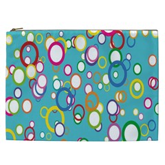 Circles Abstract Color Cosmetic Bag (xxl)  by Simbadda