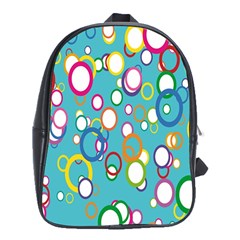 Circles Abstract Color School Bags (xl)  by Simbadda