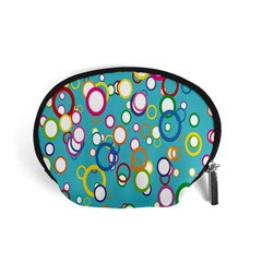 Circles Abstract Color Accessory Pouches (small)  by Simbadda