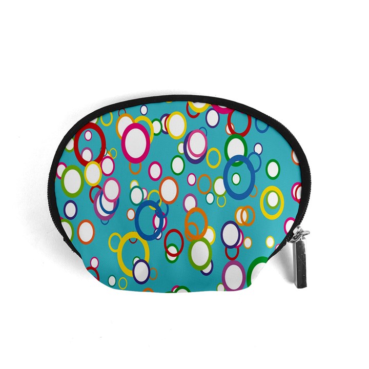 Circles Abstract Color Accessory Pouches (Small) 