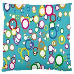 Circles Abstract Color Large Flano Cushion Case (one Side) by Simbadda