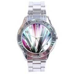 Flower Petals Abstract Background Wallpaper Stainless Steel Analogue Watch by Simbadda