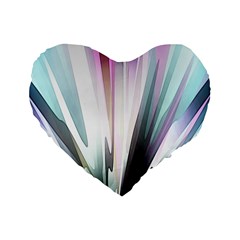 Flower Petals Abstract Background Wallpaper Standard 16  Premium Heart Shape Cushions by Simbadda