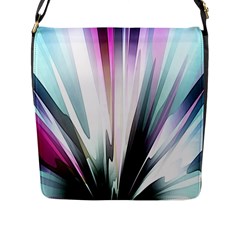 Flower Petals Abstract Background Wallpaper Flap Messenger Bag (l)  by Simbadda