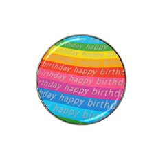 Colorful Happy Birthday Wallpaper Hat Clip Ball Marker (4 Pack) by Simbadda