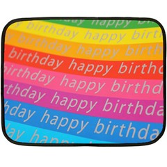 Colorful Happy Birthday Wallpaper Fleece Blanket (mini) by Simbadda