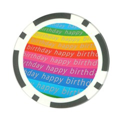 Colorful Happy Birthday Wallpaper Poker Chip Card Guard (10 Pack) by Simbadda