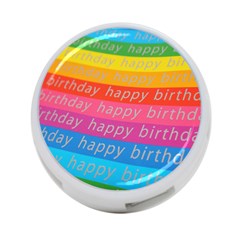 Colorful Happy Birthday Wallpaper 4-port Usb Hub (two Sides)  by Simbadda