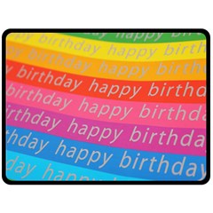 Colorful Happy Birthday Wallpaper Double Sided Fleece Blanket (large)  by Simbadda