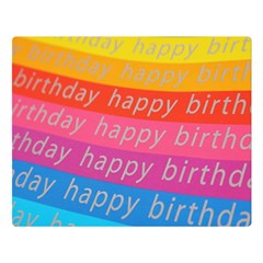 Colorful Happy Birthday Wallpaper Double Sided Flano Blanket (large)  by Simbadda