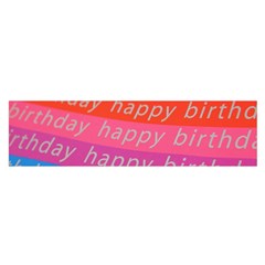 Colorful Happy Birthday Wallpaper Satin Scarf (oblong) by Simbadda