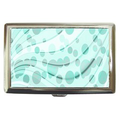 Abstract Background Teal Bubbles Abstract Background Of Waves Curves And Bubbles In Teal Green Cigarette Money Cases by Simbadda