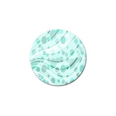 Abstract Background Teal Bubbles Abstract Background Of Waves Curves And Bubbles In Teal Green Golf Ball Marker by Simbadda