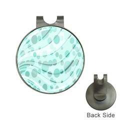 Abstract Background Teal Bubbles Abstract Background Of Waves Curves And Bubbles In Teal Green Hat Clips With Golf Markers by Simbadda