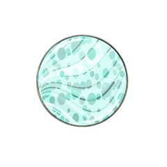 Abstract Background Teal Bubbles Abstract Background Of Waves Curves And Bubbles In Teal Green Hat Clip Ball Marker by Simbadda