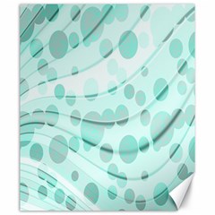 Abstract Background Teal Bubbles Abstract Background Of Waves Curves And Bubbles In Teal Green Canvas 20  X 24   by Simbadda