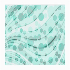 Abstract Background Teal Bubbles Abstract Background Of Waves Curves And Bubbles In Teal Green Medium Glasses Cloth by Simbadda