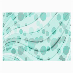 Abstract Background Teal Bubbles Abstract Background Of Waves Curves And Bubbles In Teal Green Large Glasses Cloth by Simbadda