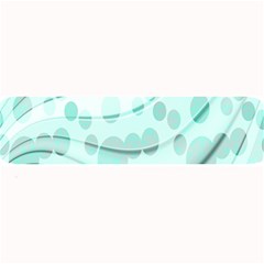 Abstract Background Teal Bubbles Abstract Background Of Waves Curves And Bubbles In Teal Green Large Bar Mats by Simbadda