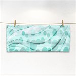 Abstract Background Teal Bubbles Abstract Background Of Waves Curves And Bubbles In Teal Green Cosmetic Storage Cases Front