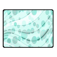 Abstract Background Teal Bubbles Abstract Background Of Waves Curves And Bubbles In Teal Green Fleece Blanket (small) by Simbadda