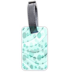 Abstract Background Teal Bubbles Abstract Background Of Waves Curves And Bubbles In Teal Green Luggage Tags (two Sides) by Simbadda